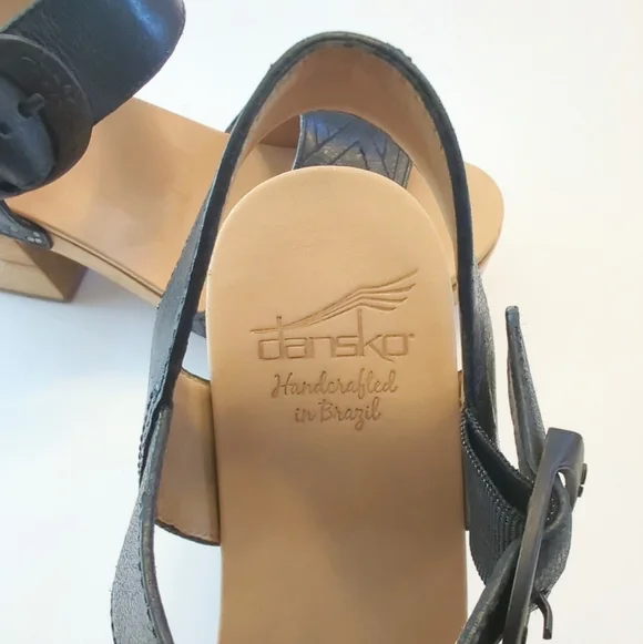 Dansko Black and Tan Sandals NWOT! - Picture 8 of 10